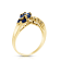 0.59ctw Sapphire and Diamond Ring in 14k Yellow Gold