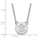 Rhodium Over Sterling Silver LogoArt College of William and Mary Small
Disc Pendant Necklace