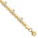 14k Two-tone Gold Diamond-Cut Claddagh Polished Link Bracelet