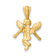 14k Yellow Gold 3D Satin and Diamond-Cut Angel Charm