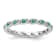 Sterling Silver Stackable Expressions Lab Created Emerald Ring 0.22ctw