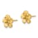 14k Yellow Gold Satin Diamond-Cut Plumeria Stud Earrings