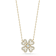 Sterling Statements 14K Yellow Gold Over Sterling Silver CZ Four Leaf
Clover Necklace