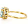 Blue Topaz Square Octagonal And White Zircon Ring In 18K Gold Over
Sterling Silver 3.04ctw