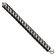Black Leather and Stainless Steel Brushed Curb Chain 8.5-inch Bracelet