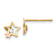 14k Two-tone Gold 7mm Children's Cubic Zirconia Star Stud Earrings