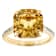 Champagne Quartz Asscher Ring In 18K Gold Over Sterling Silver 5.39ctw