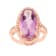 18K Rose Gold Over Sterling Silver Oval Amethyst and Moissanite Halo
Design Ring 5.92ctw