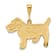 14k Yellow Gold Textured Jack Russell Terrier Dog Pendant
