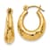 14k Yellow Gold 11/16" Hammered Fancy Hoop Earrings