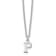 Rhodium Over Sterling Silver Cutout Letter P  Initial Necklace