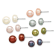 Rhodium Over Sterling Silver 7 Pairs 8-9mm Freshwater Cultured Pearl
Stud Ear Set