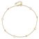 14K Yellow Gold Polished and Diamond-cut Heart with 1-inch Extension Anklet