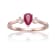 Ruby with White Sapphire Accents 14K Rose Gold Over Sterling Silver
Ring, 0.67ctw