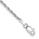 Rhodium Over 10k White Gold 1.6mm Diamond-Cut Rope Link Bracelet