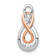10k White and 10k Rose Gold Diamond Double Infinity Chain Slide Pendant