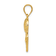 14k Yellow Gold Textured Basketball and Net pendant