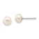 Rhodium Over 10k White Gold 5-6mm White Button Freshwater Cultured Pearl
Stud Earrings