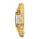 14k Yellow Gold Ladies Rectangular Champagne 15x31mm Dial Solid Nugget Watch