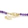 Amethyst Beaded Station Necklace In 18K Gold Over Sterling Silver 0.36ctw