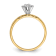 14K Yellow Gold AA Quality Engagement Ring 0.07ctw