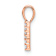 14k Rose Gold Diamond Number 7 Pendant