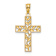 14k Yellow Gold Leaf Cross Pendant
