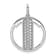 14K White Gold Gatsby Diamond Initial T Charm