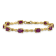 14k Yellow Gold and Rhodium Over 14k Yellow Gold Diamond and Ruby Bracelet