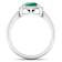 1.96ctw Green Emerald and Diamond 14K White Gold Halo Ring