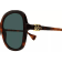 Gucci Havana Oversize Frame / Green Lens Sunglasses