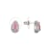 Pink and White Cubic Zirconia Platineve Earrings3.30ctw