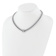 Rhodium Over Sterling Silver Cubic Zirconia Curb Link 17.5 Inch with 2
Inch Extension Necklace
