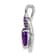 Rhodium Over 14k White Gold Amethyst Heart Pendant