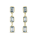 Blue Topaz 7x5mm Rectangular Octagonal 14K Yellow Gold Dangle Earrings