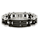 Stainless Steel Polished Black IP-plated Cross ID Bracelet