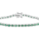 Emerald Tennis Bracelet In Sterling Silver