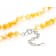 Yellow Mother-Of-Pearl Beaded Necklace In Sterling Silver 18 Inch