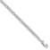 Rhodium Over 14k White Gold 3mm Solid Double Link Charm Bracelet