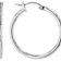 Classic Polished Hoop Earrings In Sterling Silver