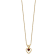 14K Yellow Gold 3mm Garnet Heart Birthstone Necklace