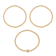 Initial Y CZ Beaded Bracelet Set In 14K Gold Over Brass 0.09ctw