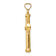 14k Yellow Gold 3D Polished Stamping Cross Pendant