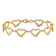 14k Yellow Gold Polished Heart Link Bracelet