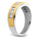 14K Two-tone Yellow and White Gold Lab Grown Diamond Men's Ring