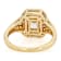 Diamond Simulant And Lab White Sapphire Ring In 18K Gold Over Sterling
Silver 2.78ctw