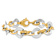 14k Two-tone Gold 14.5mm Polished Fancy Link Bracelet