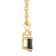 7x5mm Pear Shape Sapphire with Diamond Accent 14k Yellow Gold Pendant
With Chain