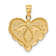 14k Yellow Gold Angel in Heart Pendant