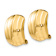 14k Yellow Gold Polished Ribbed Non-pierced Stud Earrings